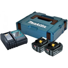 Набір акумулятора та зарядного пристрою Makita 198116-4 LXT BL1860B 2х18В 6А·год ЗП DC18RC кейс Makpac