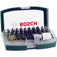 Биты Bosch, набор 32шт, магнитный битодержатель, SL, PH, PZ, H, T, TT, 25мм, кейс