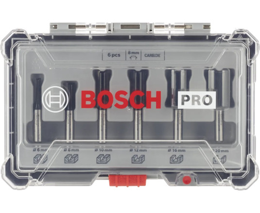Bosch Professional 8mm Slotting Cutter Set 6pcs