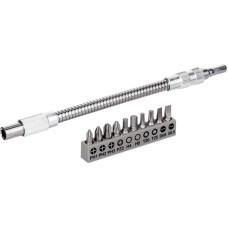 Bosch bits, set 11pcs, flexible extension 200mm, 25mm, SL, PH, PZ, H, T