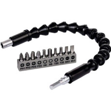 Bosch bits, set of 10 pcs, flexible extension, 300mm SL,PH, PZ,H,T