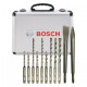 Bosch Set of drills and chisels, SDS-plus, 11pcs, case