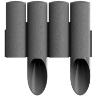 Lawn fence Cellfast 4 STANDARD, 10 sections of 235 mm, 2.3 m, gray