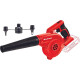 Повітродув акумуляторний Einhell TE-CB 18/180 Li - Solo 18В 130/180км/г 3 насадки 0.9кг без АКБ та ЗП