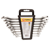 Ключі гайкові TOPEX, двосторонні, 6-22мм, CrV, набір 8шт