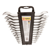 Ключі гайкові TOPEX, двосторонні, CrV, 6-32мм, набір 12шт