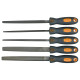 Neo Tools Files for metal, set 5pcs, two-component handle, 200mm