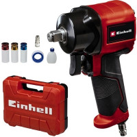 Гайкокрут пневматический Einhell TC-PW 610 Compact, 610Нм, 6.3бар, 142л/мин, М14, 3 головки, кейс, 1.14кг