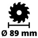 Пила дискова акмуляторна Einhell TE-CS 18/89LI - Solo PXC 18В 89х10мм 1.72кг без АКБ та ЗП