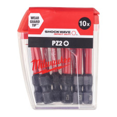 Milwaukee Shockwave Bits, Set of 10, PZ2x50mm