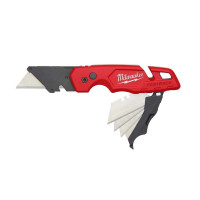 Milwaukee Fastback кnife construction trapezoid folding, blade 18mm, case combined, and blade storage