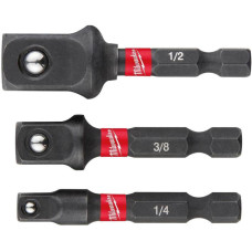Milwaukee adapter, set of 3, 1/4 \