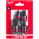 Milwaukee Adapter, 4pcs Set, 1/2\