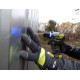 Рукавички робочі Ryobi RAC811M, захист від порізів, вологозахист, р.M, сіро-жовтий