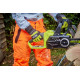 Рукавички робочі Ryobi RAC258M, козяча шкіра, захист від порізів, р.M, чорно-жовтий
