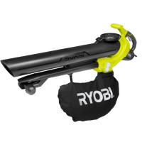 Повітродув-пилосос садовий мережевий Ryobi RBV3000CESV 3000Вт 3в1 375км/год мішок 45л ергоремені Vertebrae 5.1кг