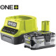 Тример садовий акумуляторний Ryobi ONE+ RBC18X20B4F 18В 20см ніж/ліска 30см 1х4А·год ергоремені Vertebrae 4.7кг