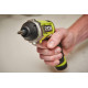 Викрутка акумуляторна Ryobi USB Lithium RSD4-120TA2 4В 1х2А·год 5Нм 200об/хв 2 насадки 10 біт 0.31кг кейс