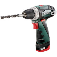 Metabo Cordless Drill Screwdriver POWERMAXX BS BASIC, 12V 2x2Ah, 17/34Nm, 0-360/0-1400rpm, 0.8kg