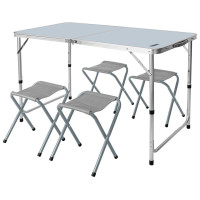 Neo Tools Set of folding table and chairs, table 60x120x60cm, 4 chairs 36x34x27cm, 6.9kg