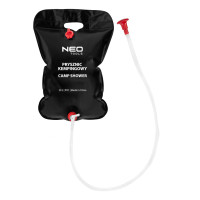 Neo Tools Camping Shower, PVC, 20L, Black, 0.3kg