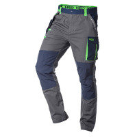 Neo Tools Premium work pants, 100% cotton, Ripstop fabric, reinforced with Cordura fabric, XS(46), gray-blue