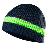 Neo Tools Hat Premium, 50% wool, 50% acrylic, knitted reflective thread, dark blue