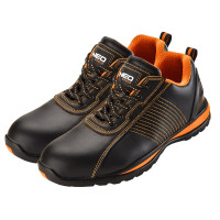Neo Tools Work sneakers, leather, steel toe cap, SB SRA, CE, size 46(30.7cm), black-orange
