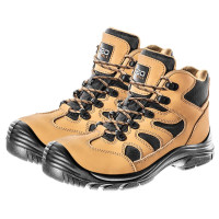 Neo Tools Work boots, nubuck, shock absorption, anti-puncture, toe cap made of composite materials, without metal, S3 SRC, CE, size 47(31.3cm), beige