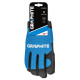 GRAPHITE work gloves, synthetic leather, wrist fixation, size 10/, black and blue