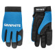 GRAPHITE work gloves, synthetic leather, wrist fixation, size 10/, black and blue