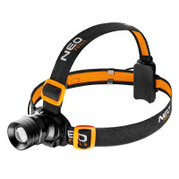 Neo Tools Headlight with batteries, AAAx3, 250lm, 3W, 3 lighting functions, zoom
