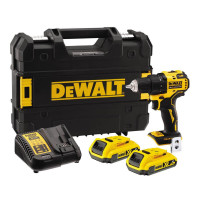Дриль-шурупокрут DeWalt XR Li-Ion 18В акб 2х2А·год 65Нм 450-1650об/хв патрон 13мм кейс додаткова рукоятка 1.1кг