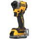Шурупокрут ударний акумуляторний DeWalt XR Li-Ion PowerStack 18В 1х1.7А·год 206Нм 3250об/хв 3800уд/хв кейс 0.95кг