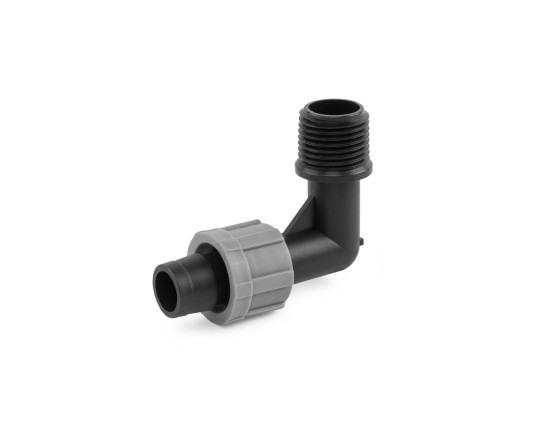 Колено соединительное капельная лента &ndash; резьба наружная 1/2", DSTA02-12L