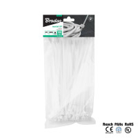 Plastic cable ties 3.6x180mm NEUTRAL, TS1136180N