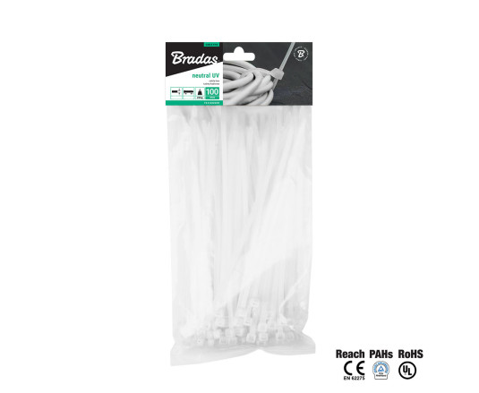 Plastic cable ties 3.6x180mm NEUTRAL, TS1136180N