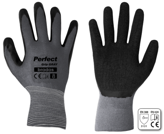 Перчатки защитные PERFECT GRIP GRAY латекс, размер 9, RWPGGY9