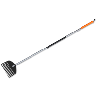 Plastic fan rake, 13 teeth, steel handle, TQ-G13TS