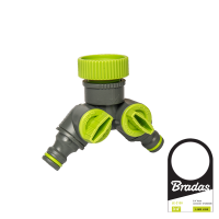 Редукционный тройник с внутренней резьбой 1"/ 3/4" с запорными кранами LIME LINE, LE-2222