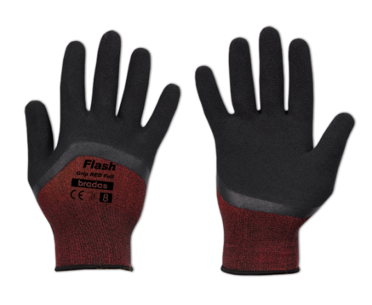 Перчатки защитные FLASH GRIP RED FULL латекс, размер 9, RWFGRDF9