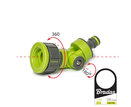 Адаптер обертовий на кран з внутрішньою різьбою 1" / 3/4" LIME LINE, LE-2194