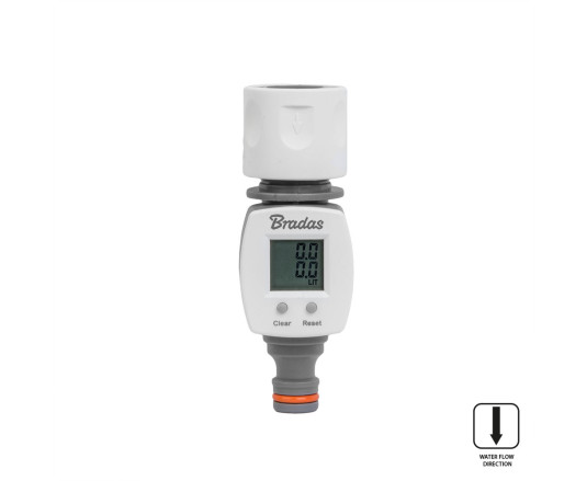 Лічильник води з конектором та ніпелем, WHITE LINE, WL-3100