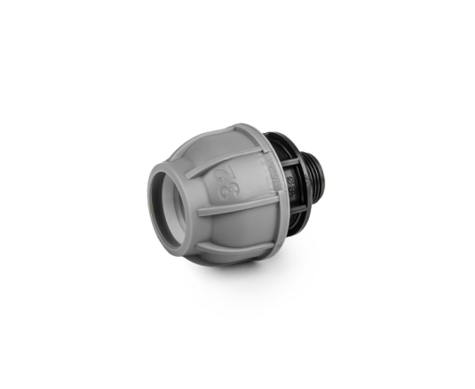 Муфта з'єднувальна для труб PE 20 мм / РЗ 3/4", PN10, DSRA10L20M34