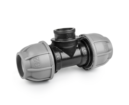 Трійник для труб PE 20 мм / РВ 1/2" PN10, DSRA10T20F12