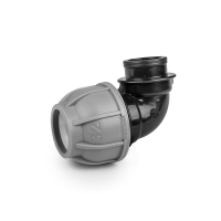 Колено для труб PE 20 мм/РО 3/4", PN10, DSRA10K20F34