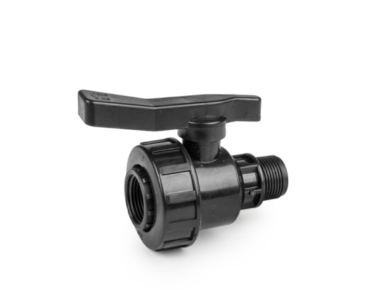 Кран для труб PE РВ 3/4" / РЗ 3/4", PN10, DSRA10VF34M34