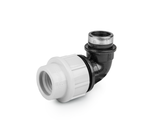 Коліно для труб PE 32 мм / РВ 3/4", PN16, DSRA16K32F34
