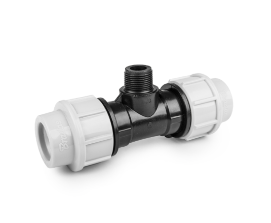 Трійник для труб PE 40 мм / РЗ 1", PN16, DSRA16T40M1