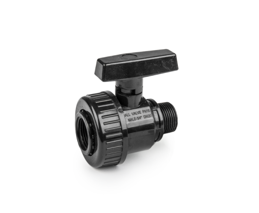 Кран для труб PE РВ 3/4" / РЗ 3/4", PN16, DSRA16VF34M34